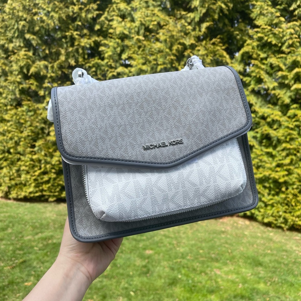 Michael Kors Gray and White Women's Bag